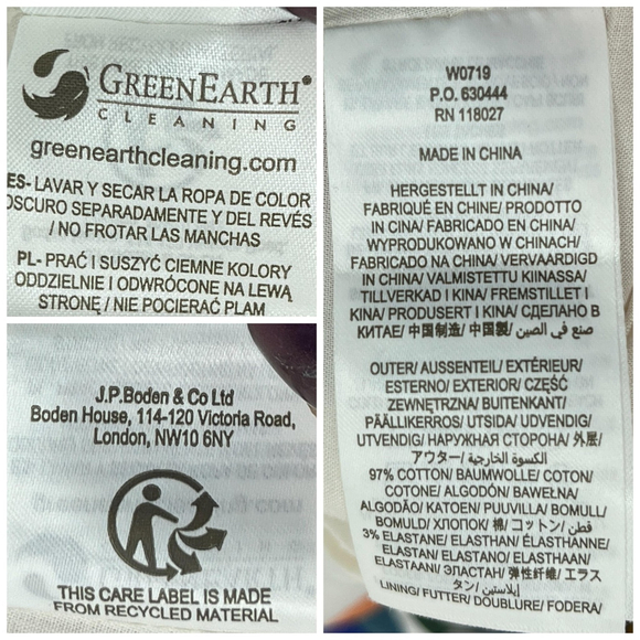 Boden Dress Womens 12 Multicolor Tropical Leaf Print Sleeveless Fit Flare Resort - Picture 5 of 16